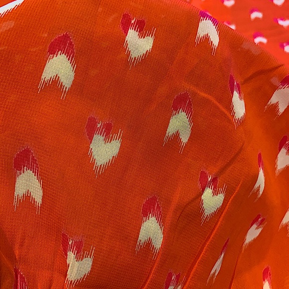 GAP Sheer heart pattern top in coral, white/pink - Picture 5 of 8